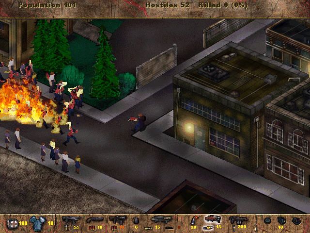 Postal (Windows) screenshot: Fire parade