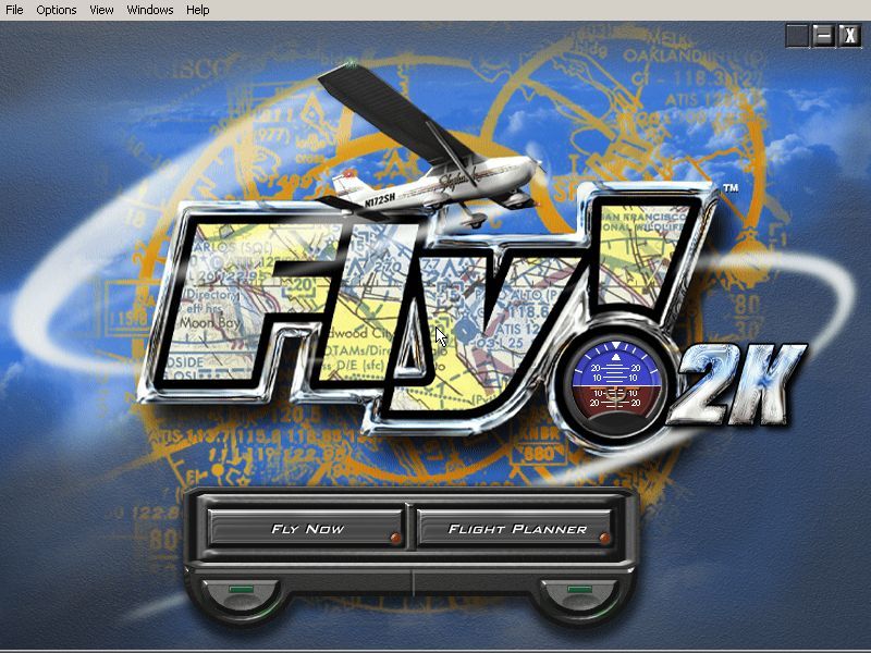 Fly! 2K (Windows) screenshot: The game's main menu
