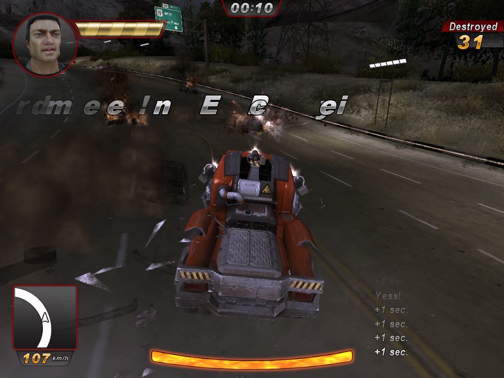 Gear Grinder (Windows) screenshot: Road Kill!