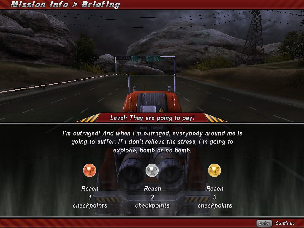Gear Grinder (Windows) screenshot: Briefing