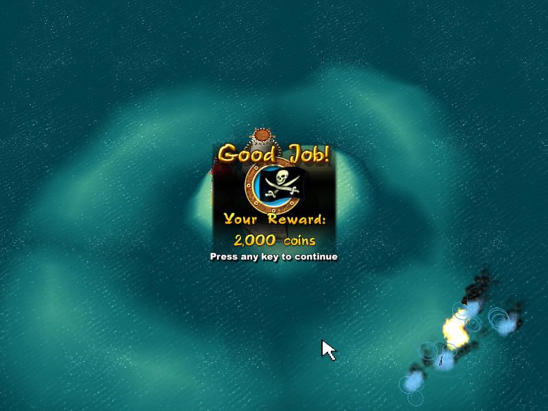 Pirates: Battle for the Caribbean (Windows) screenshot: Good Job!