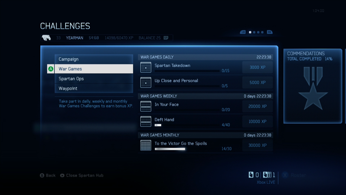 Halo 4 (Xbox 360) screenshot: The game also features a challenge system like <i>Halo: Reach</i>.