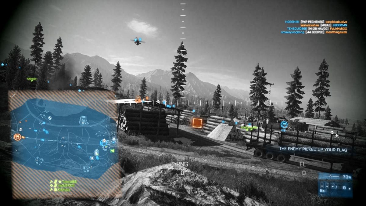 Battlefield 3: End Game (Windows) screenshot: Kiasar Railroad targeting with SOFLAM