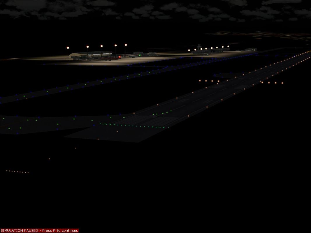 Scenery Spain 3: Canary Islands (Windows) screenshot: Fuerteventura by night using the new scenery Flight Simulator 2004