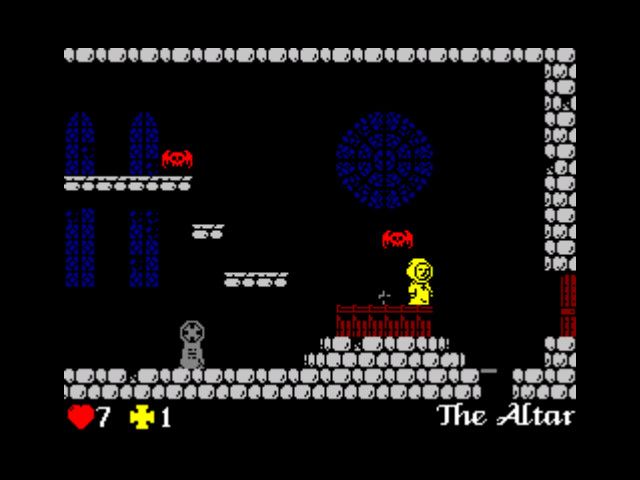 l'Abbaye des Morts (Windows) screenshot: The passage down to the catacombs.