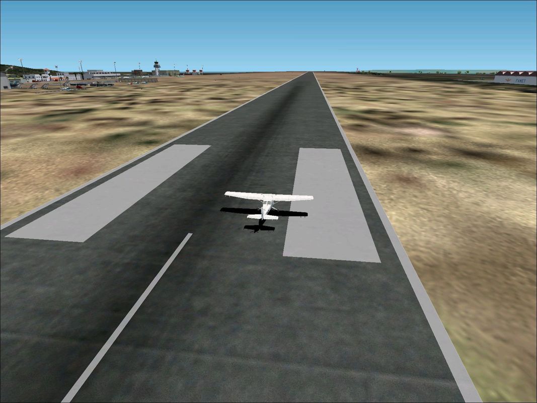 Scenery Spain 3: Canary Islands (Windows) screenshot: Taking off at Los Rodeos / Tenerife North Flight Simulator 2002