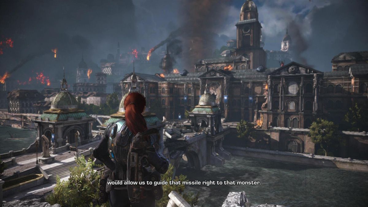 Gears of War: Judgment (Xbox 360) screenshot: This city sure has its problems.