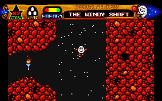 Spellbound Dizzy (Amiga) screenshot: Going down.