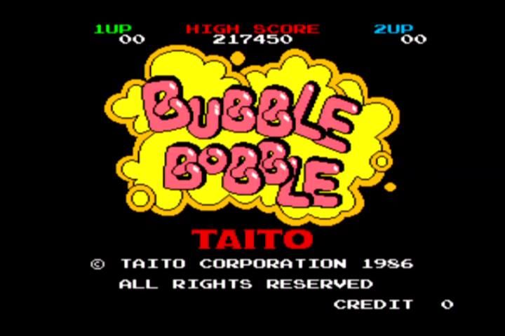 Taito Legends (Xbox) screenshot: Bubble Bobble Start screen