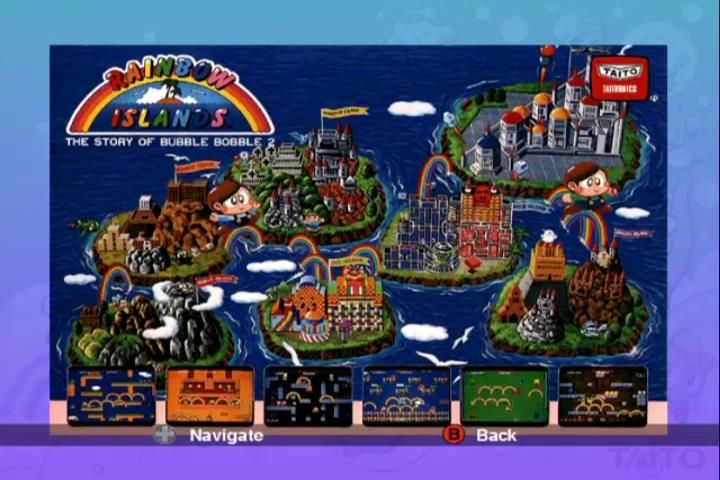 Taito Legends (Xbox) screenshot: Rainbow Islands Flyer ...