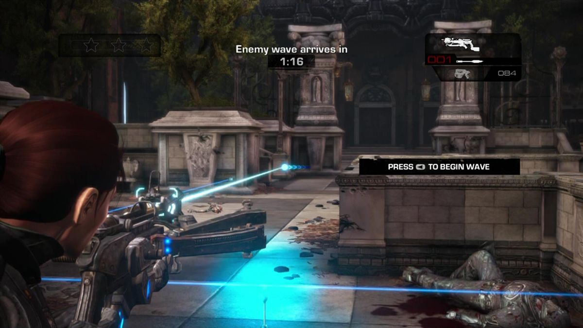 Gears of War: Judgment (Xbox 360) screenshot: Use the Tripwire Crossbow to set traps.