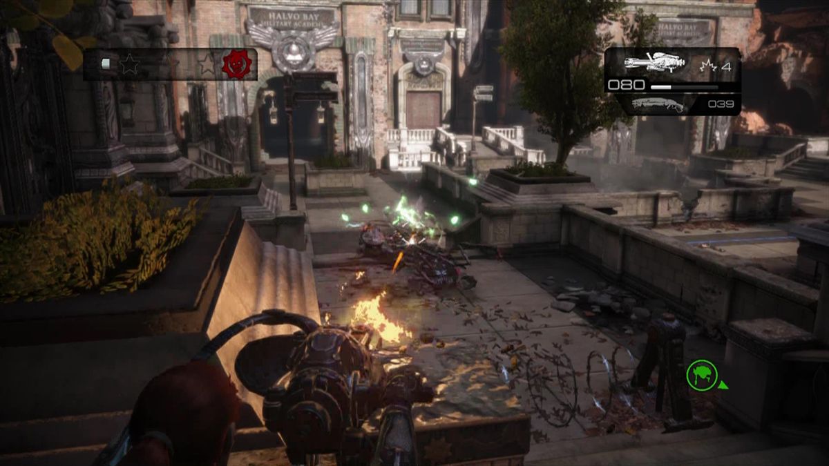 Gears of War: Judgment (Xbox 360) screenshot: Use the turret to kill a serapede.