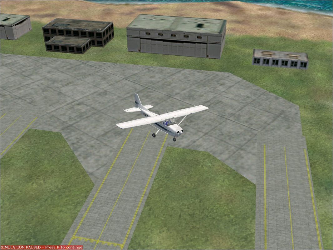 Scenery Spain 3: Canary Islands (Windows) screenshot: El Hierro as depicted using the default scenery Flight Simulator 2002