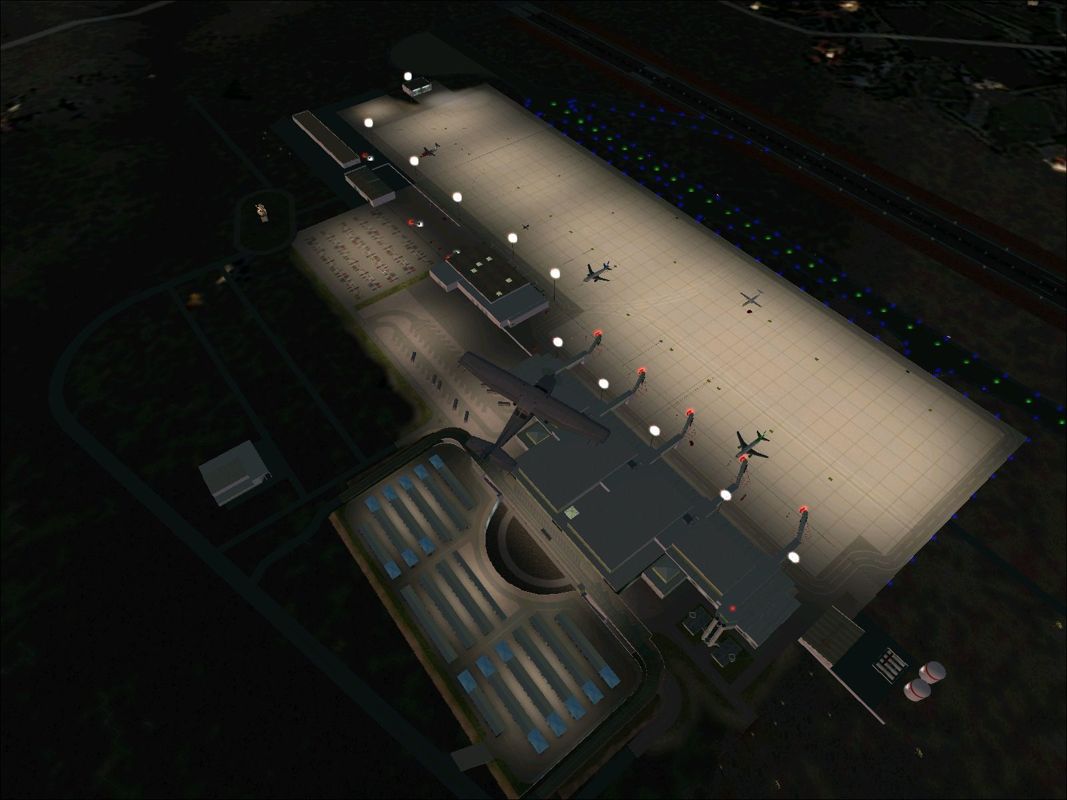 Scenery Spain 3: Canary Islands (Windows) screenshot: Lanzarote at night Flight Simulator 2002
