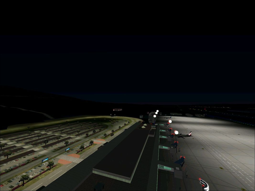 Scenery Spain 3: Canary Islands (Windows) screenshot: Tenerife South / Reina Sofia at night Flight Simulator 2002