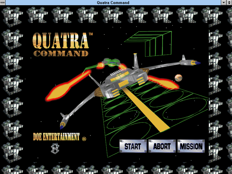 Quatra Command (Windows 3.x) screenshot: Title screen