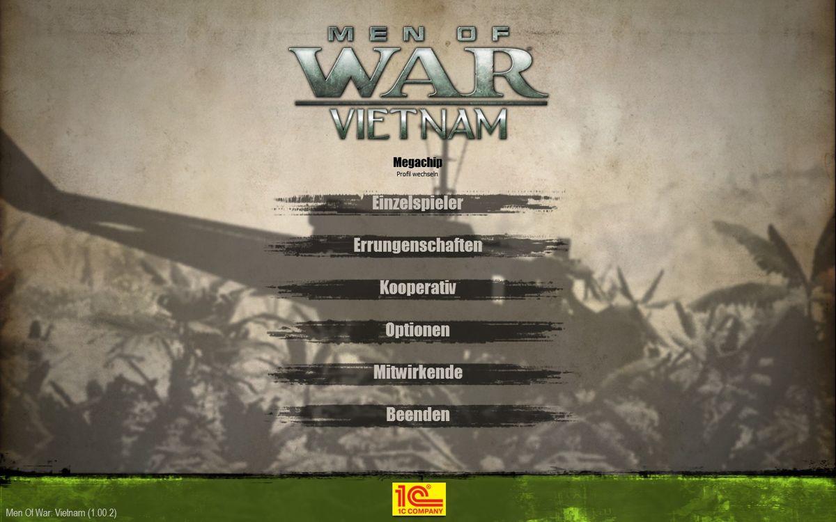Men of War: Vietnam (Windows) screenshot: Main Menu: German