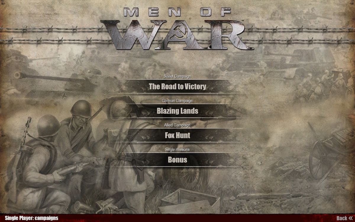 Men of War (Windows) screenshot: Single Player Campain