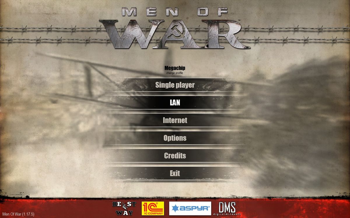 Men of War (Windows) screenshot: Main Menu