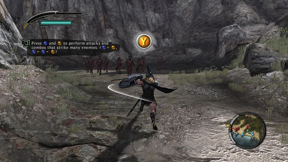 Warriors: Legends of Troy (Xbox 360) screenshot: The usual tutorial