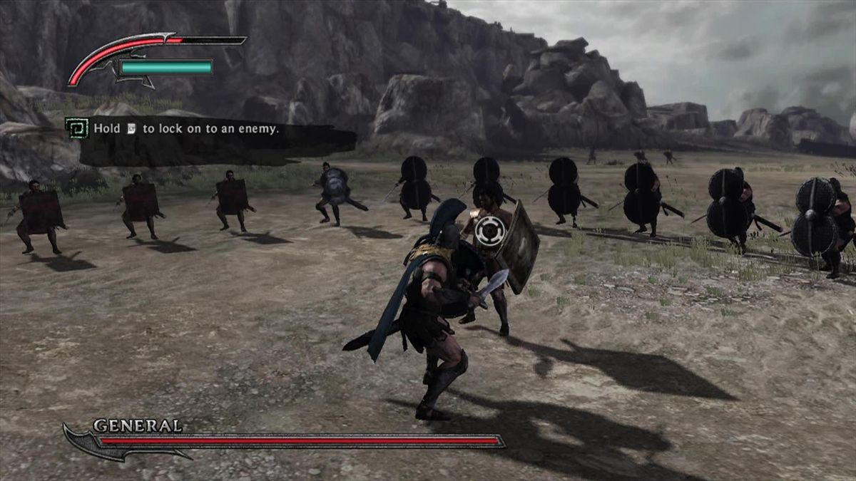 Warriors: Legends of Troy (Xbox 360) screenshot: Your first duel with a special enemy.