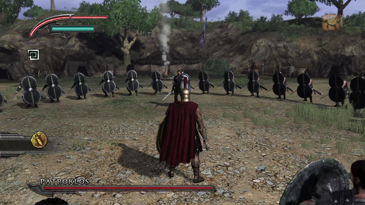 Warriors: Legends of Troy (Xbox 360) screenshot: Hector fights Patroklos for the first time.