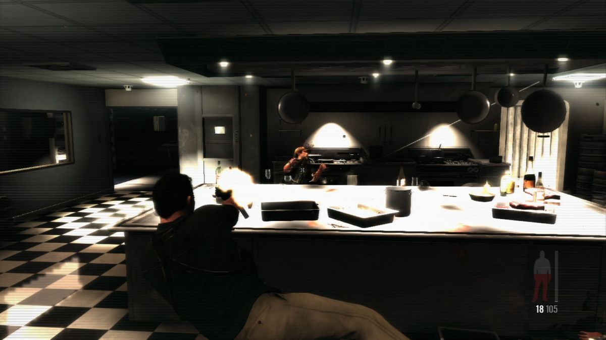 Max Payne 3 (PlayStation 3) screenshot: Slow-motion dive.