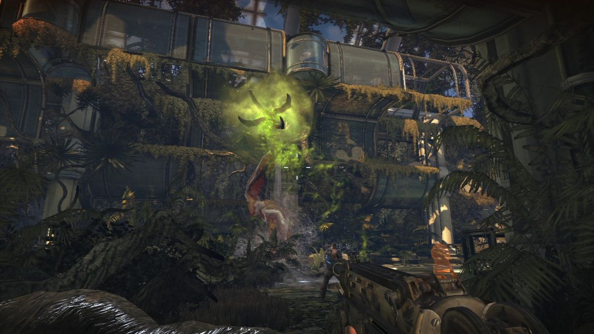 Bulletstorm (PlayStation 3) screenshot: Plants can be just as vicious enemy as any.