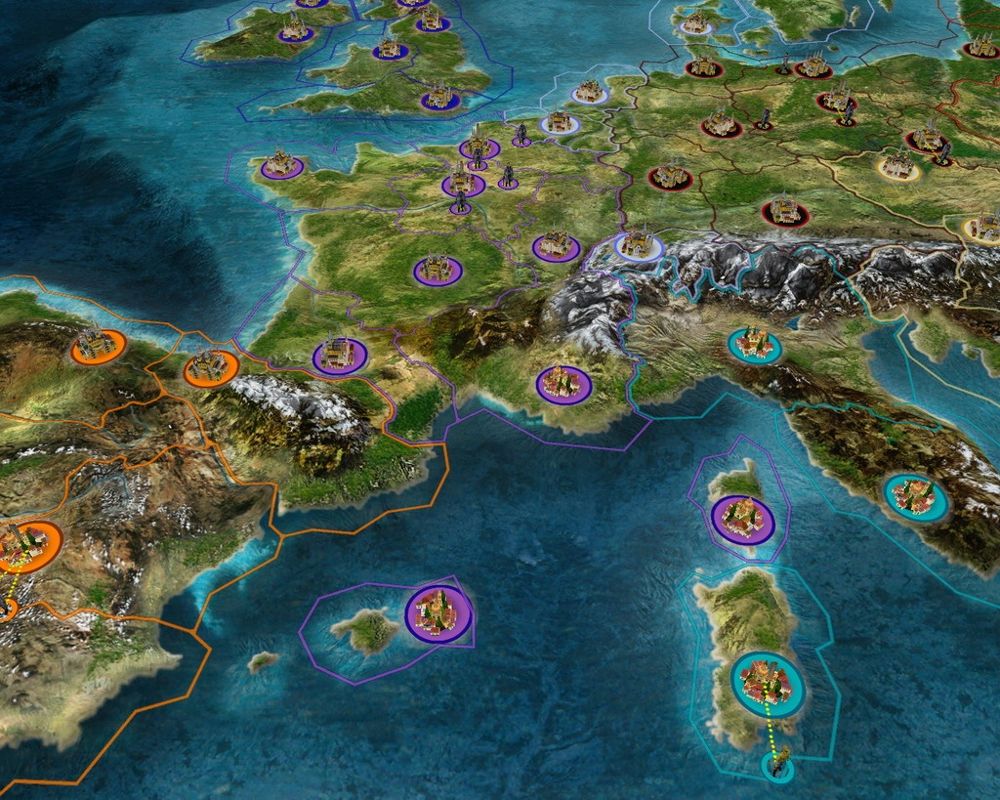 Aggression: Reign over Europe (Windows) screenshot: Global map