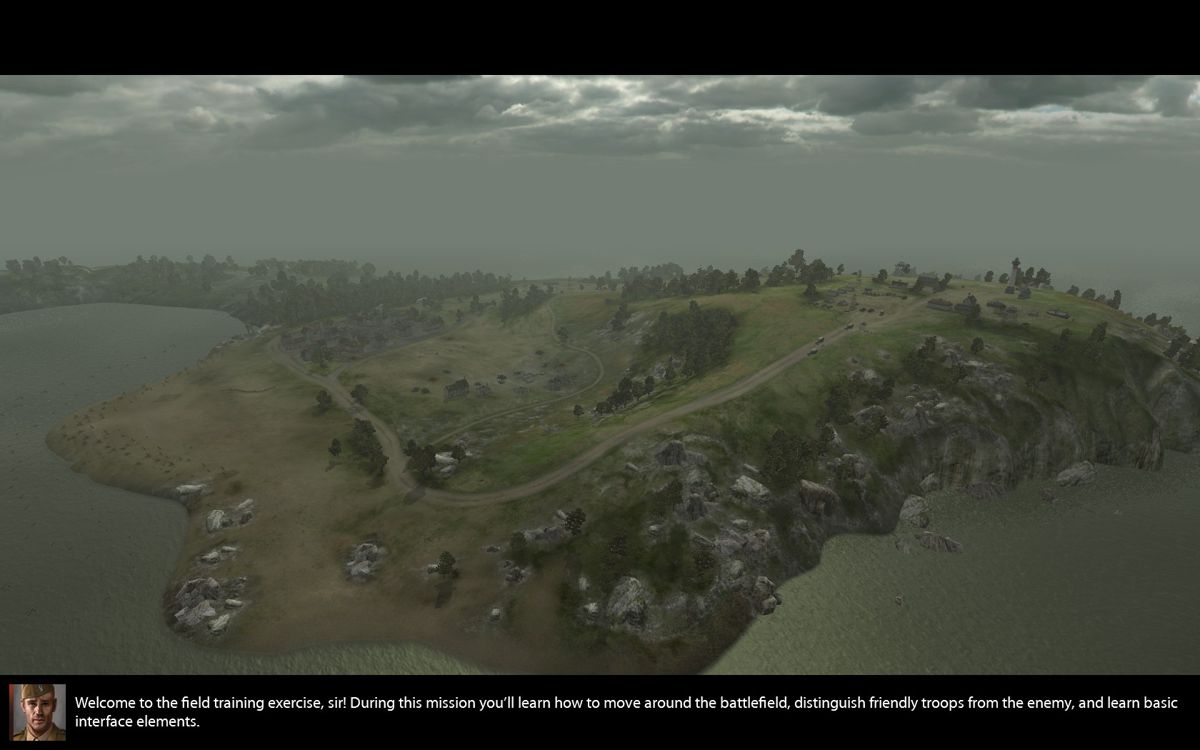 Order of War (Windows) screenshot: Overview of the tutorial map