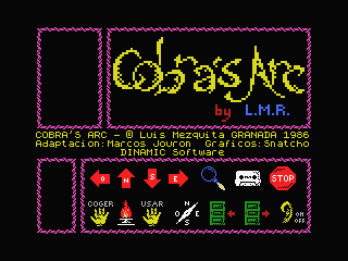 Cobra's Arc (MSX) screenshot: Title screen