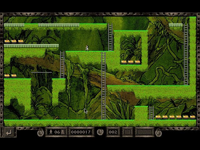 Lode Runner: The Legend Returns (DOS) screenshot: Level 2