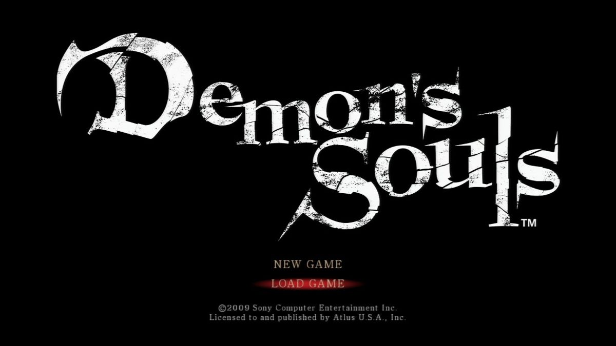 Demon's Souls (PlayStation 3) screenshot: Main menu.