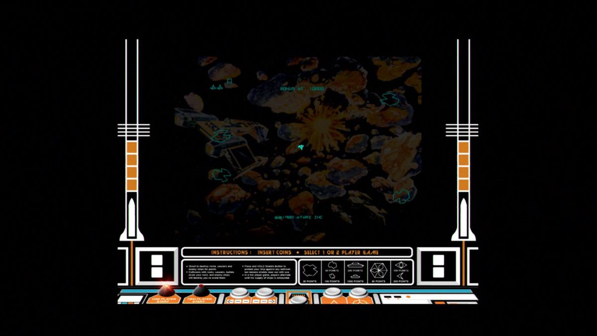 Atari: 80 Classic Games in One! (Xbox) screenshot: Asteroids Deluxe (Arcade)