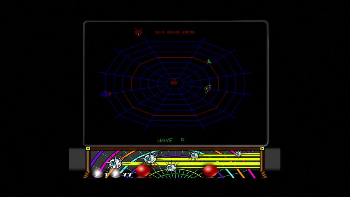 Atari: 80 Classic Games in One! (Xbox) screenshot: Black Widow (Arcade)