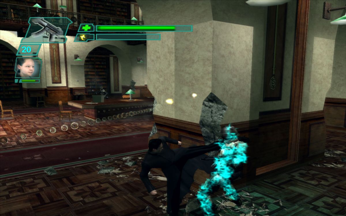 The Matrix: Path of Neo (Windows) screenshot: Another enemy dies