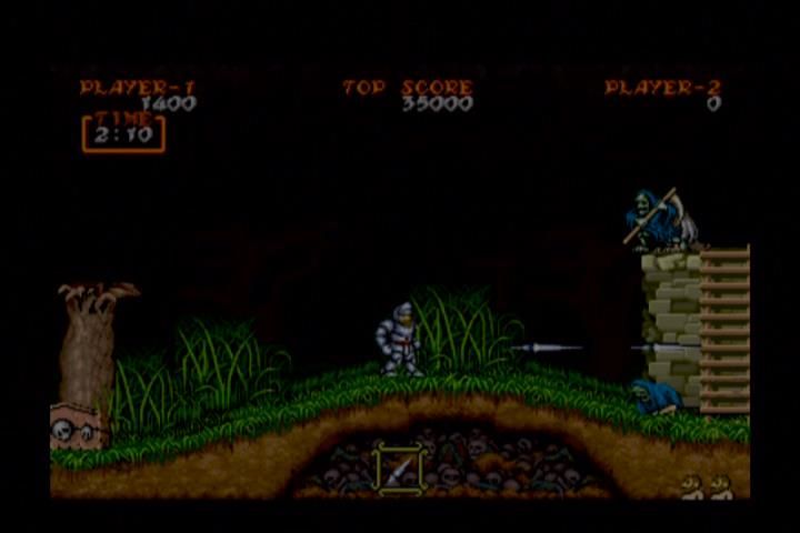 Capcom Classics Collection (Xbox) screenshot: Ghouls 'N Ghosts