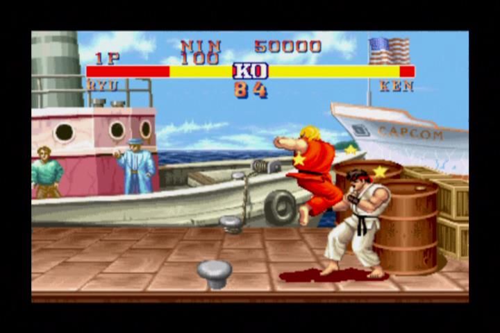Capcom Classics Collection (Xbox) screenshot: Street Fighter 2 - Ryu vs Ken