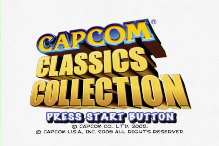 Capcom Classics Collection (Xbox) screenshot: Start screen