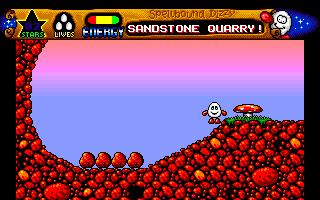 Spellbound Dizzy (Amiga) screenshot: Stone quarry.