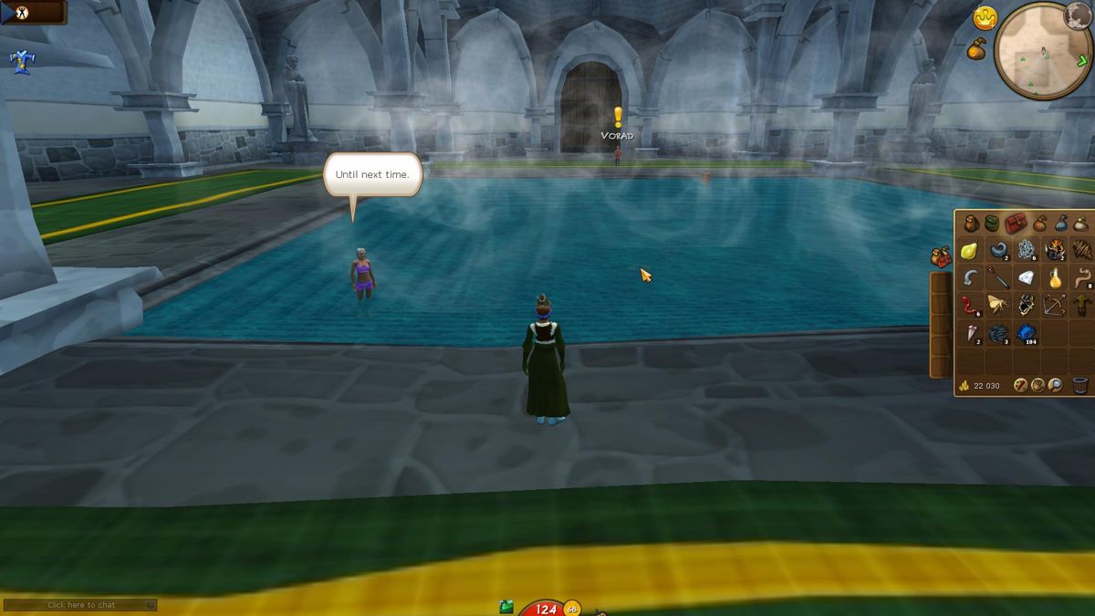Villagers & Heroes of a Mystical Land (Windows) screenshot: Visiting the sauna in Royal castle