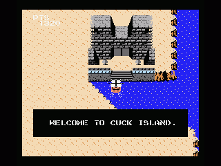 Higemaru Makaijima: Nanatsu no Shima Daibōken (MSX) screenshot: Enter the island