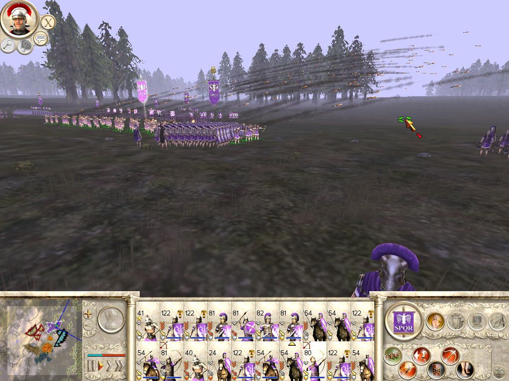 Rome: Total War (Windows) screenshot: Salvo fire