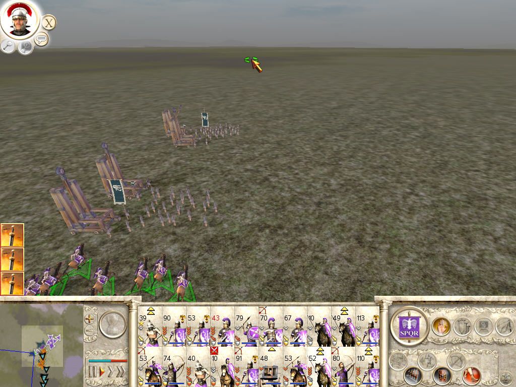 Rome: Total War (Windows) screenshot: Charge on enemy's artillery
