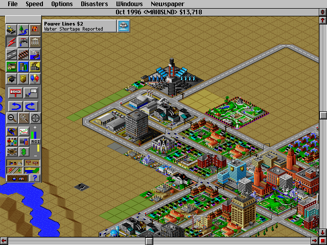 SimCity 2000 (DOS) screenshot: Solar energy - ecologic