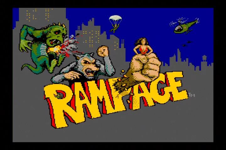 Midway Arcade Treasures (Xbox) screenshot: Rampage start screen