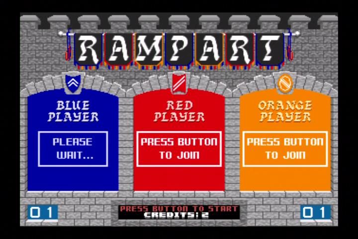 Midway Arcade Treasures (Xbox) screenshot: Rampart main menu