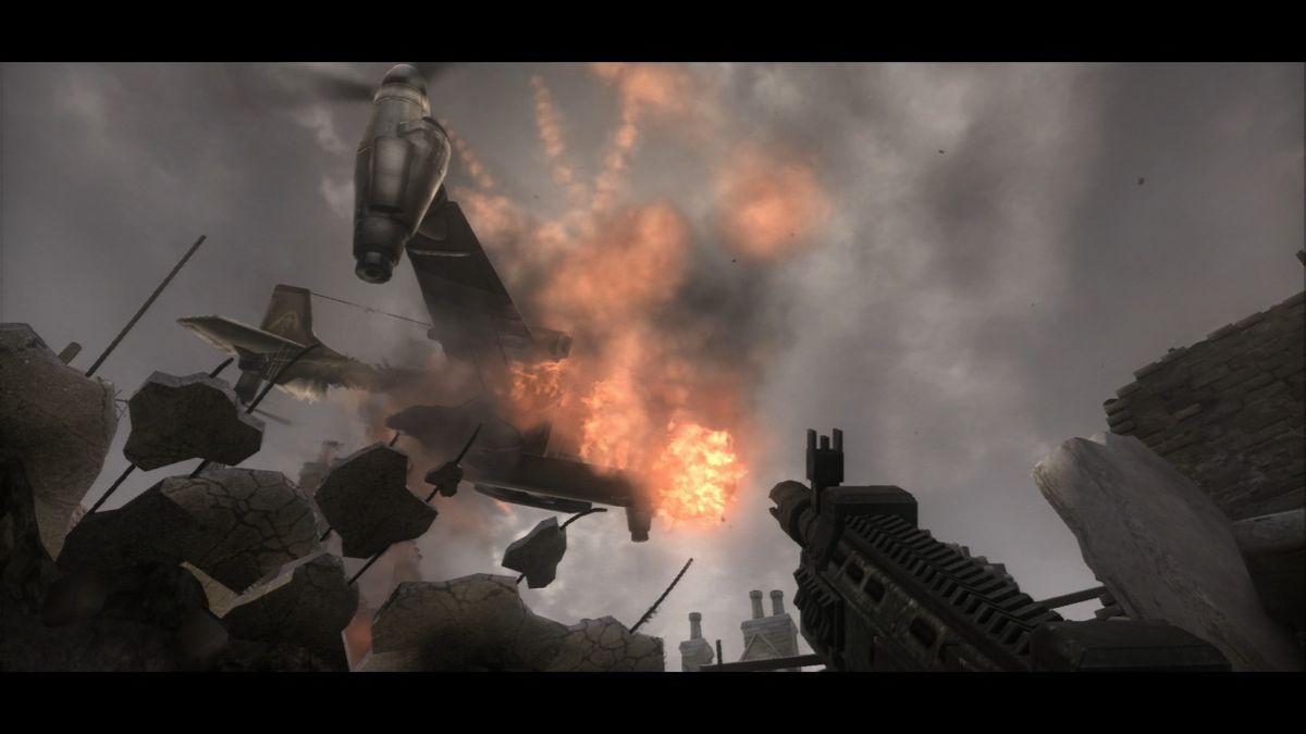 Resistance: Fall of Man (PlayStation 3) screenshot: US rangers had a nasty surprise, they obviously didn't know what to expect.