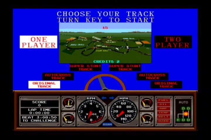 Midway Arcade Treasures 3 (Xbox) screenshot: Race Drivin' main menu