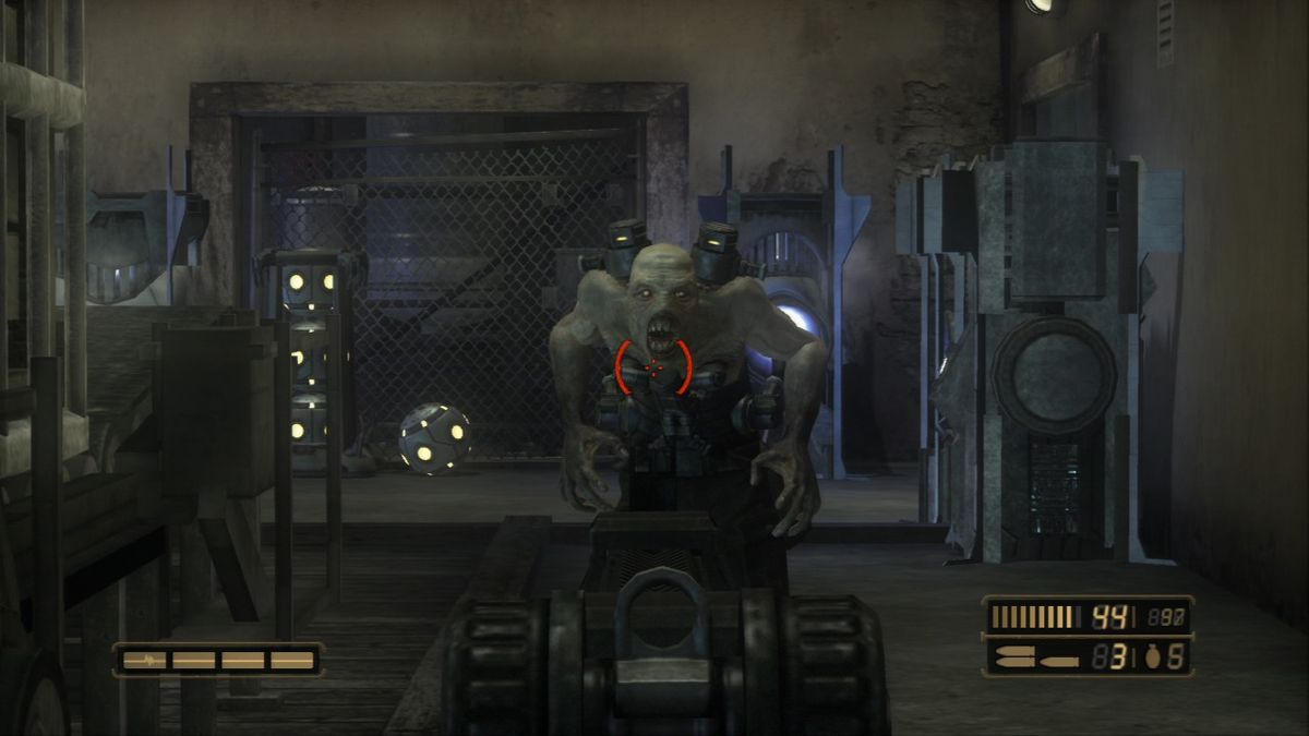 Resistance: Fall of Man (PlayStation 3) screenshot: Shoot the glowing bombs to create a chain reaction.